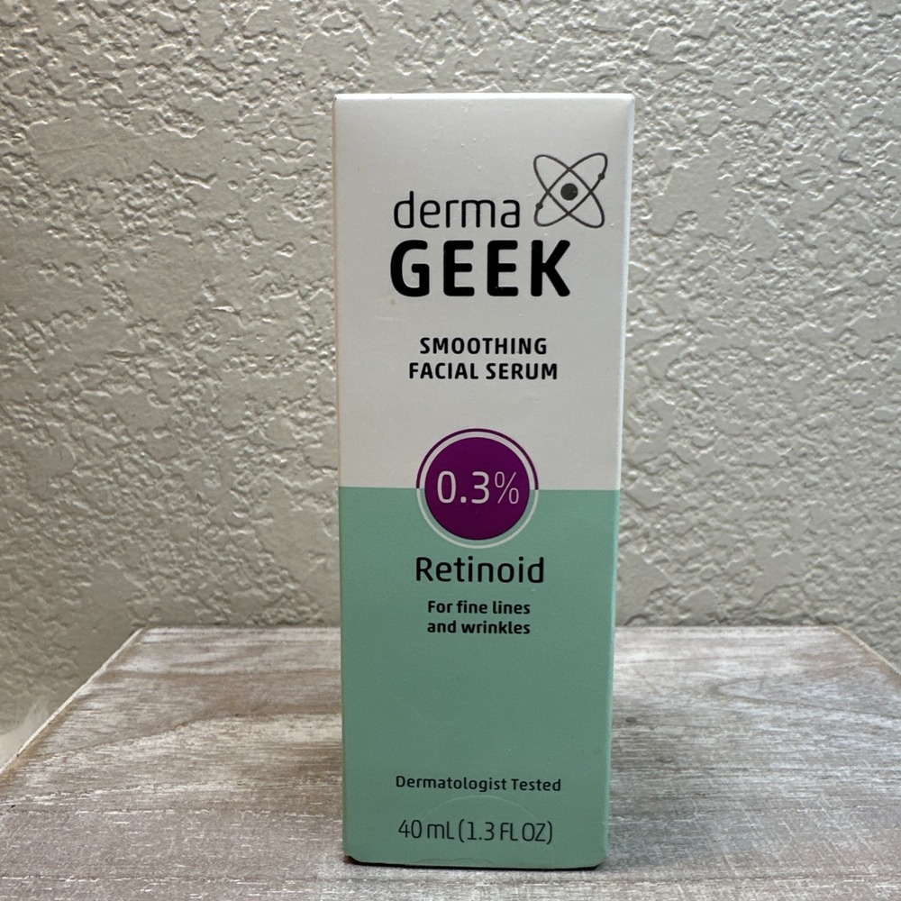 $13 🌙 Derma GEEK Retinoid 0.3% Smoothing Facial Serum 1.3 fl oz SEALED